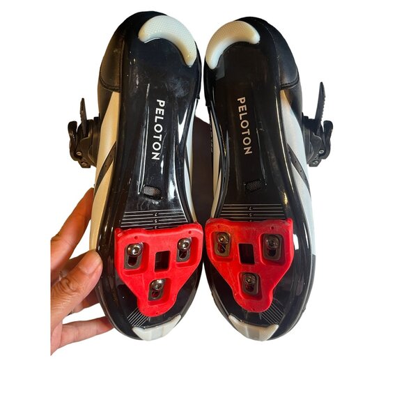 Peloton Cycling Black Shoes Two-Strap Fastening w/ Cleats Sz 39 (W8 M6) - Picture 9 of 11